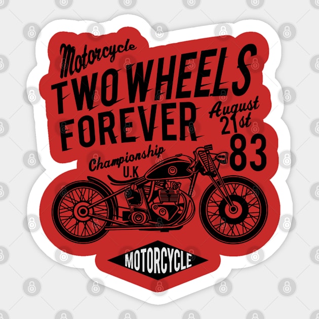 Two wheels forever Sticker by PaunLiviu